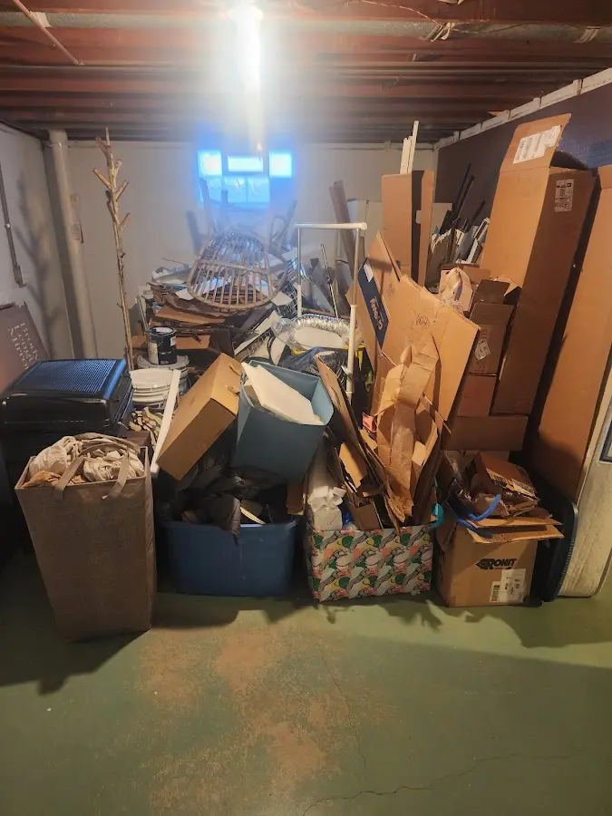 Roll-off dumpster container at job site for 2 Yard Dumpster Rental in Ojai